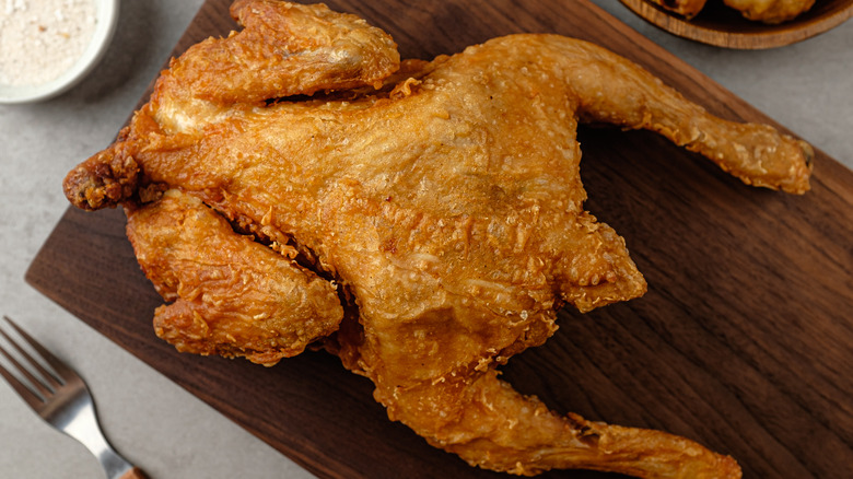 bucket of fried chicken