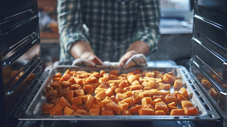 roasting butternut squash in oven