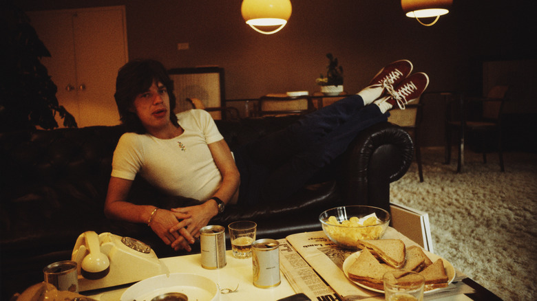 Mick Jagger on couch, 1972