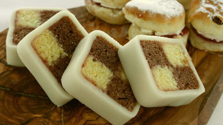 chocolate version of Battenberg cake