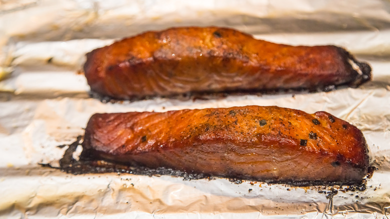 Bourbon glazed salmon