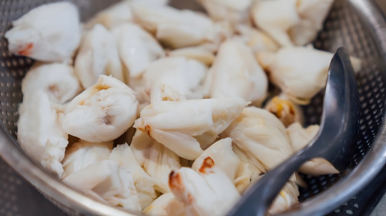 Close-up of crab meat