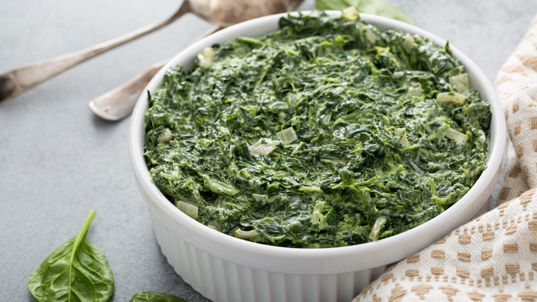 creamed spinach