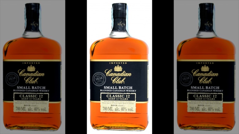 Canadian Club whisky bottle