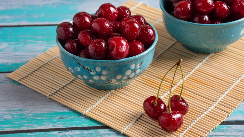 Bowl of fresh cherries