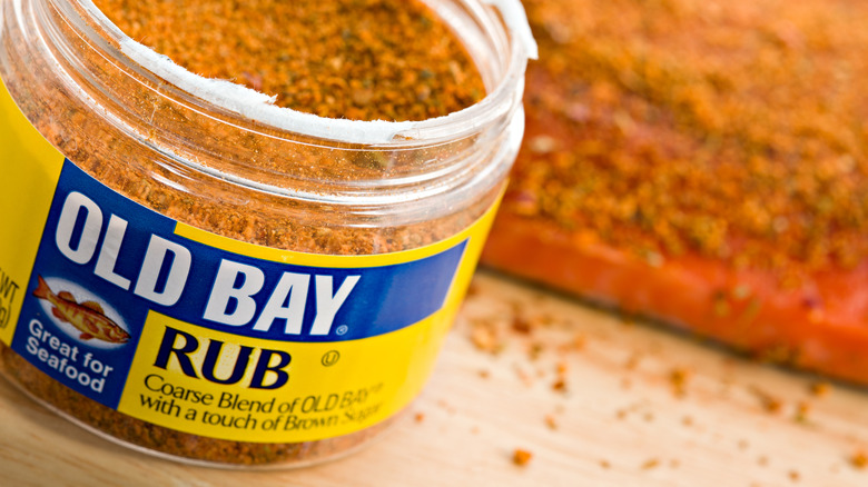 Canister of Old Bay seasoning