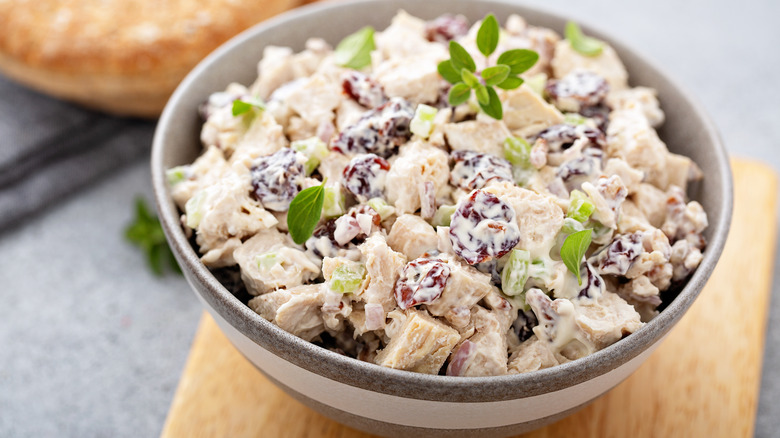 bowl of chicken salad