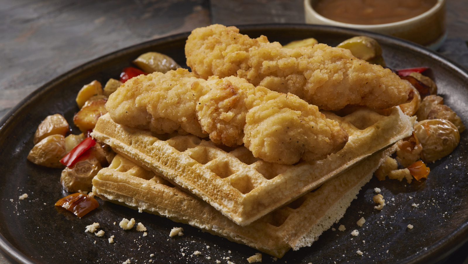 The Secret To Crispy, Craveable Chicken And Waffles Is Using The Same ...