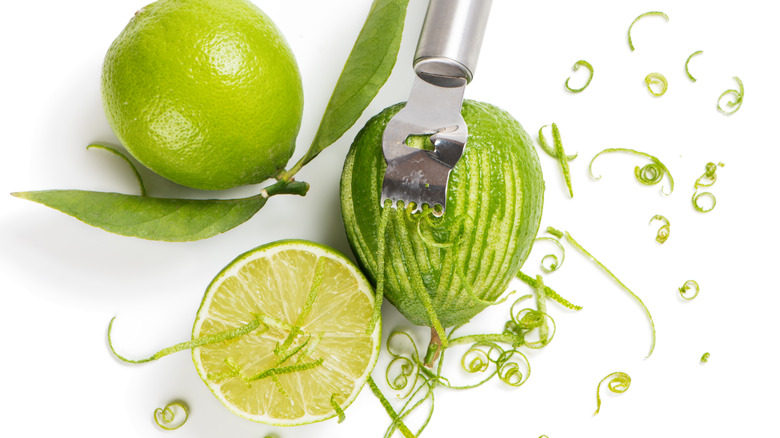 zesting a fresh lime