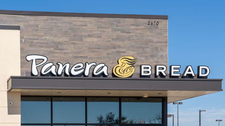 Panera Bread restaurant sign