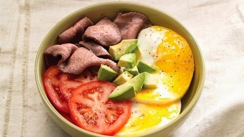 Panera breakfast bowl with steak