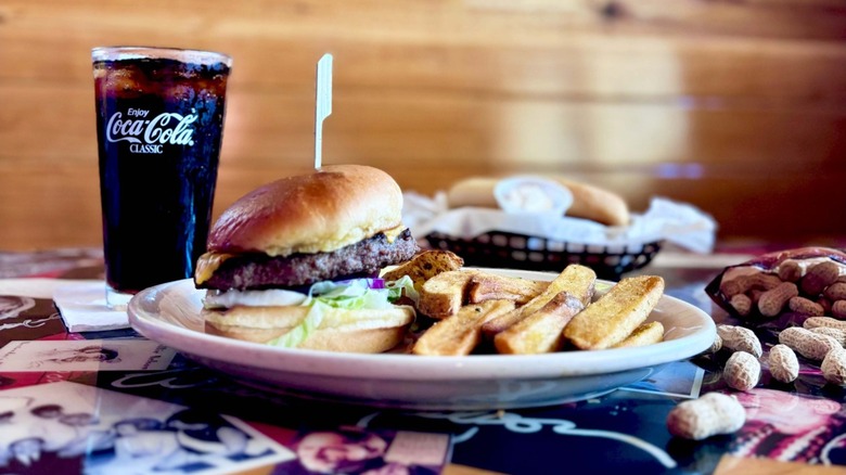 Texas Roadhouse burger and fries