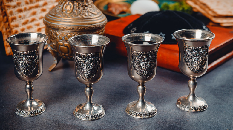 Cups of wine for Passover