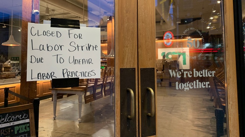 Starbucks closed for labor strike 