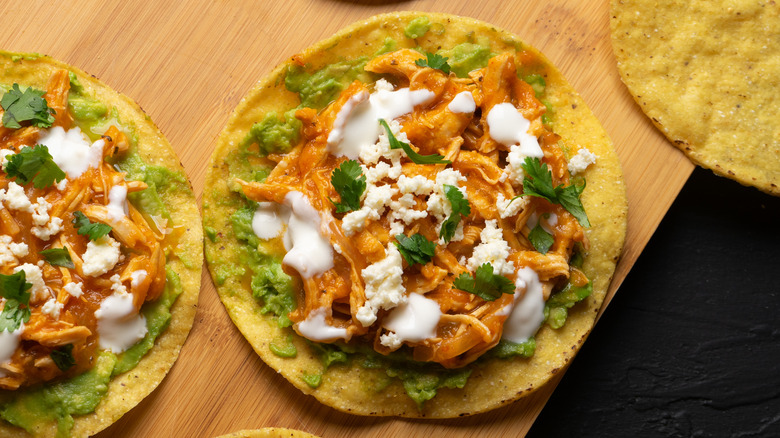 Tostada with guacamole