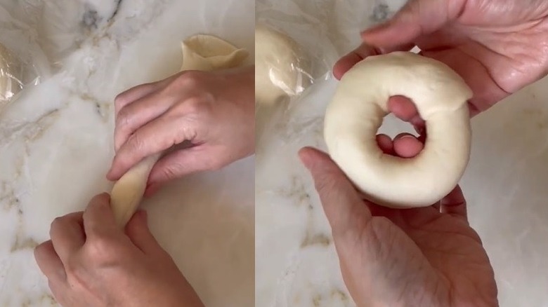 @candyco_ shaping bagel dough