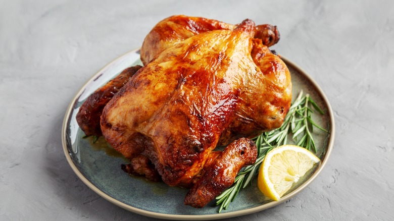 Whole roasted chicken