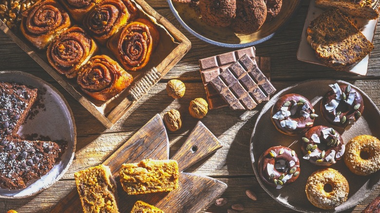 selection of desserts