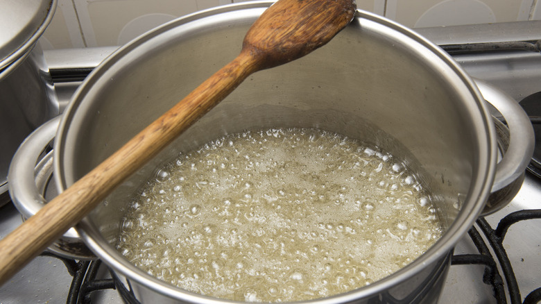 heating sugar for toffee