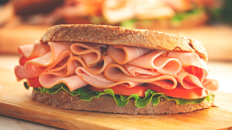 ham sandwich scrunched meat