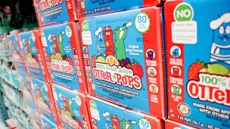 boxes of otter pop popsicles