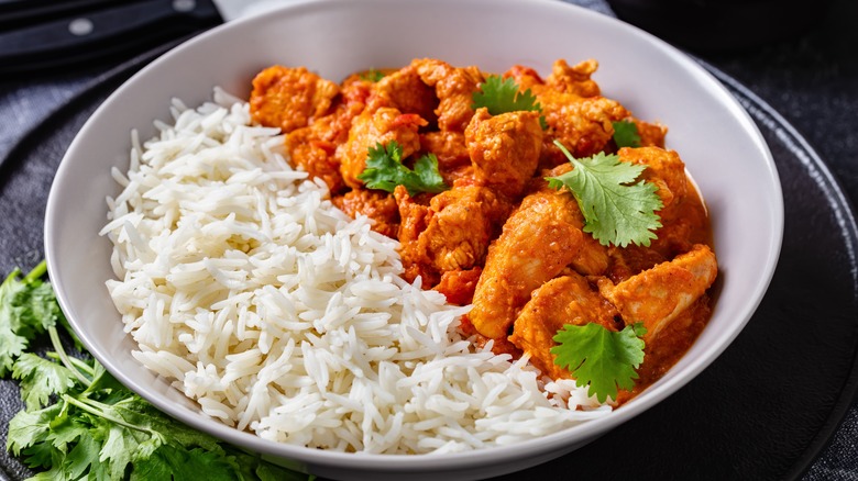Butter chicken with rice