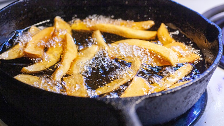 fries in skillet