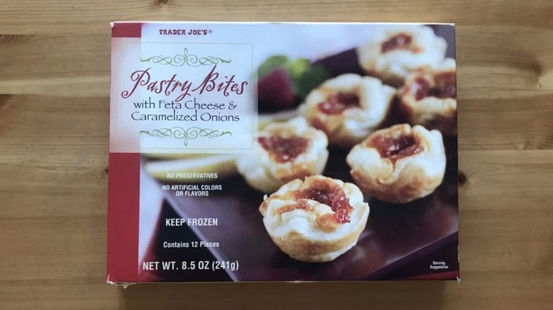 box of pastry bites on table