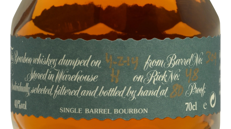 close up of Blanton's bourbon