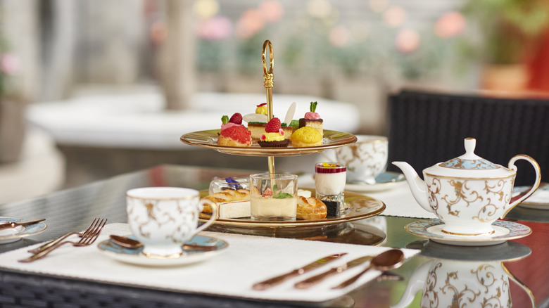 Afternoon tea table setting