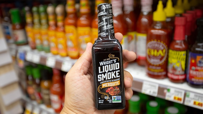 A bottle of liquid smoke