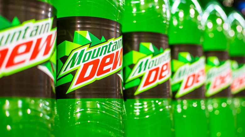 bottles of Mountain Dew