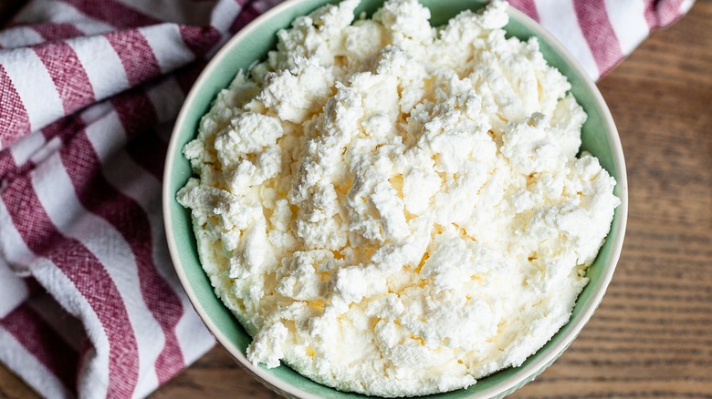 ricotta cheese in a bowl