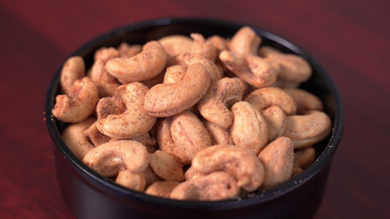 bowl of spiced cashews