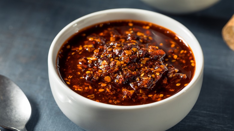 bowl of Asian chili crunch