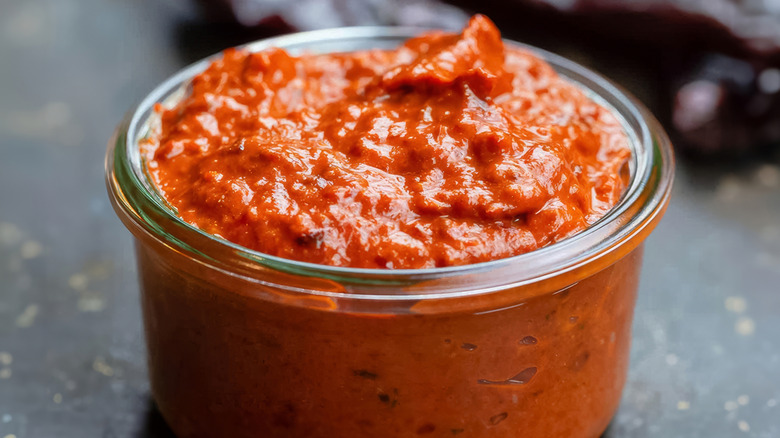 jar of harissa paste