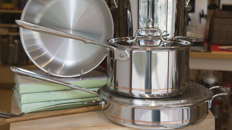 All-Clad pots and pans