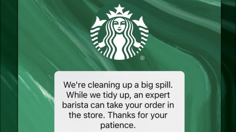 Starbucks App Error Message 