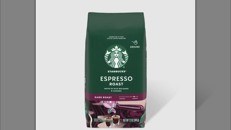 Bag of the Espresso Roast from Starbucks