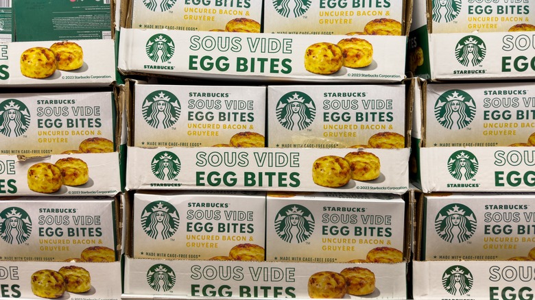 boxes of Starbucks egg bites