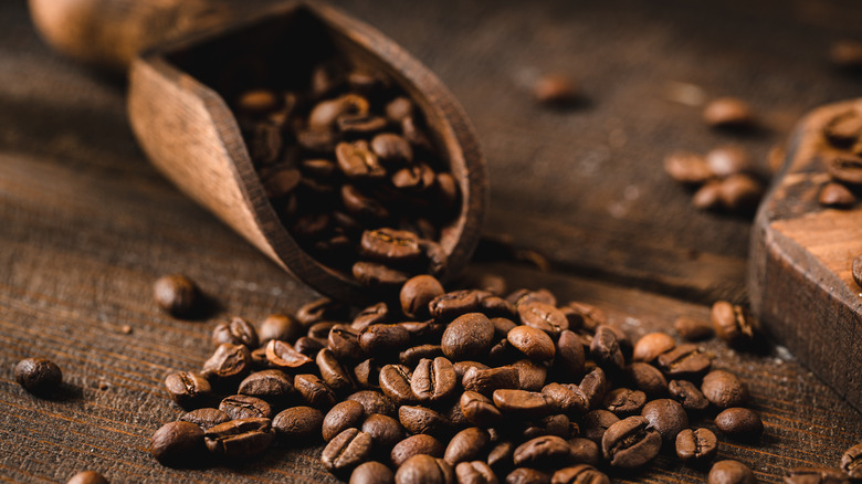 coffee beans on a table