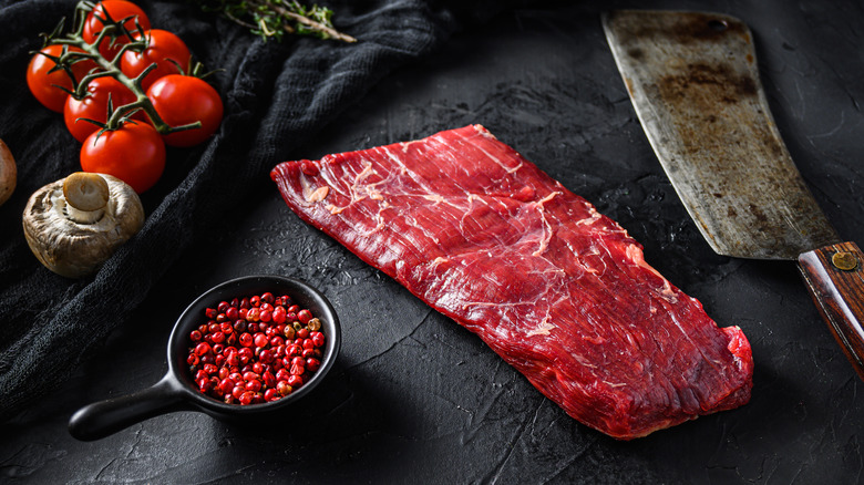 raw bavette steak