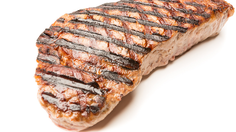 Steak on white background