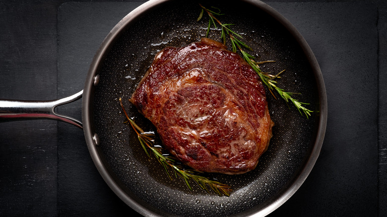 Steak in a pan