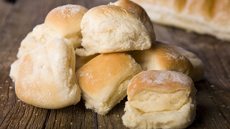 Pile of bread rolls