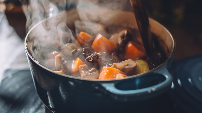 Pot of beef stew