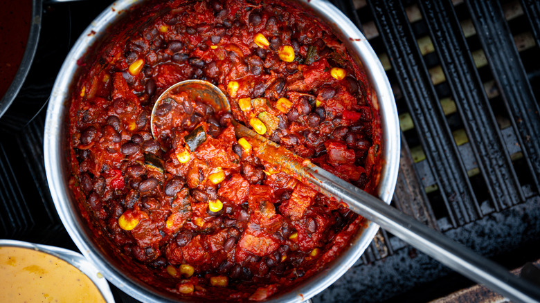 pot of chili on stove