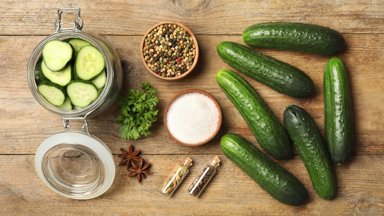 Cucumbers and spices