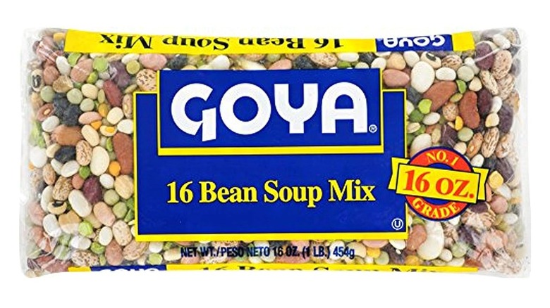 bag of Goya 16 bean soup mix