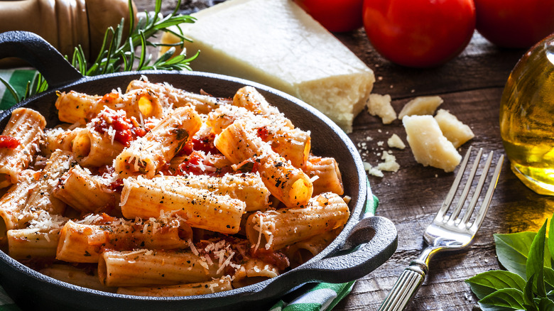 Pasta on a plate